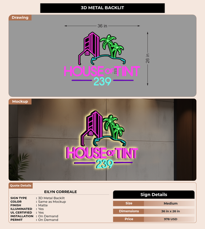 CUSTOM MOCKUP SIGN FOR Eilyn Correale