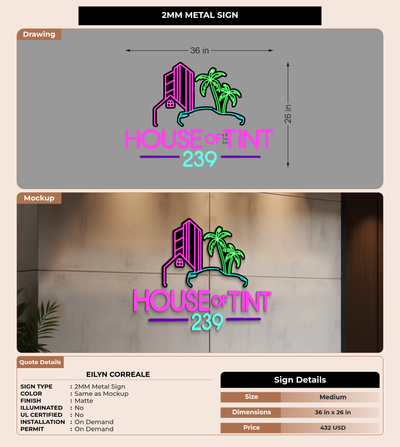 CUSTOM MOCKUP SIGN FOR Eilyn Correale