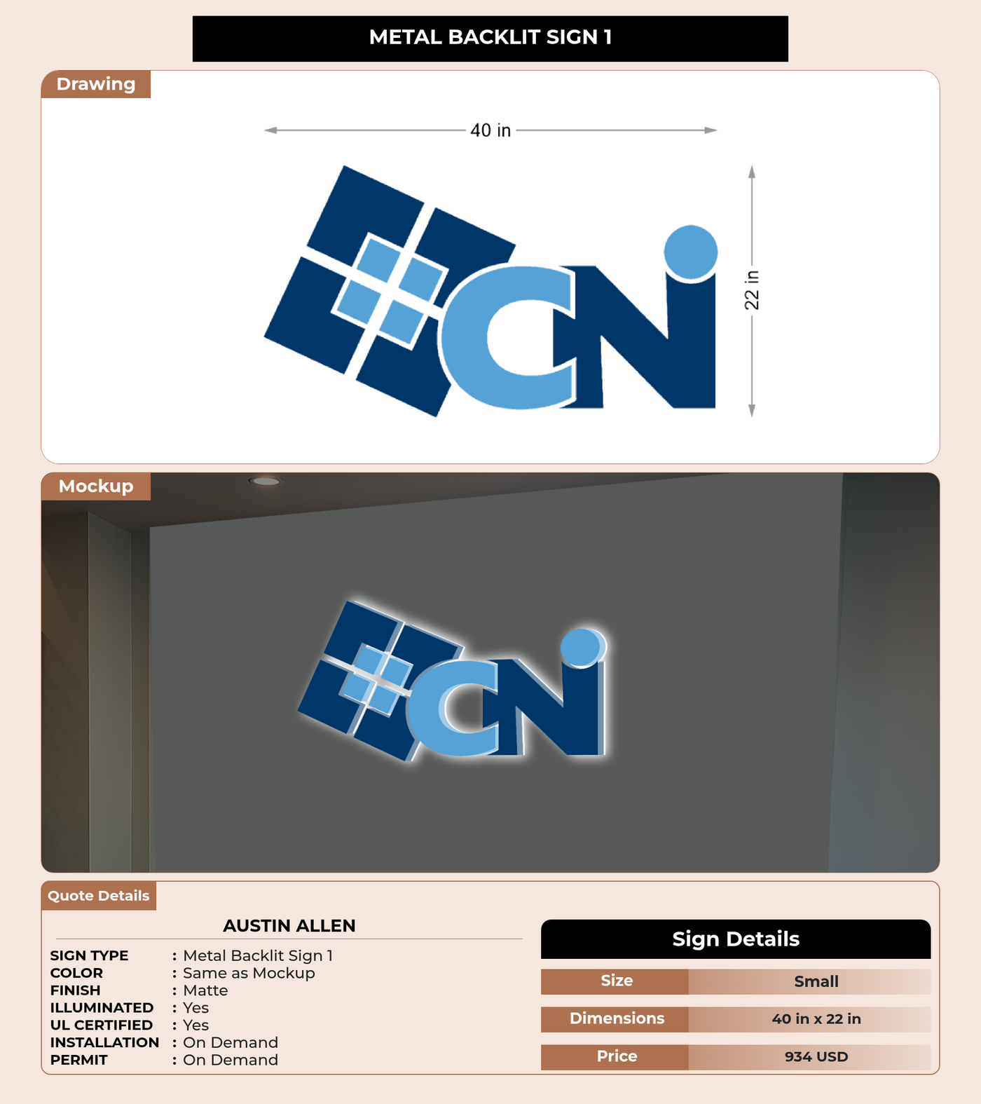 CUSTOM MOCKUP SIGN FOR Austin Allen