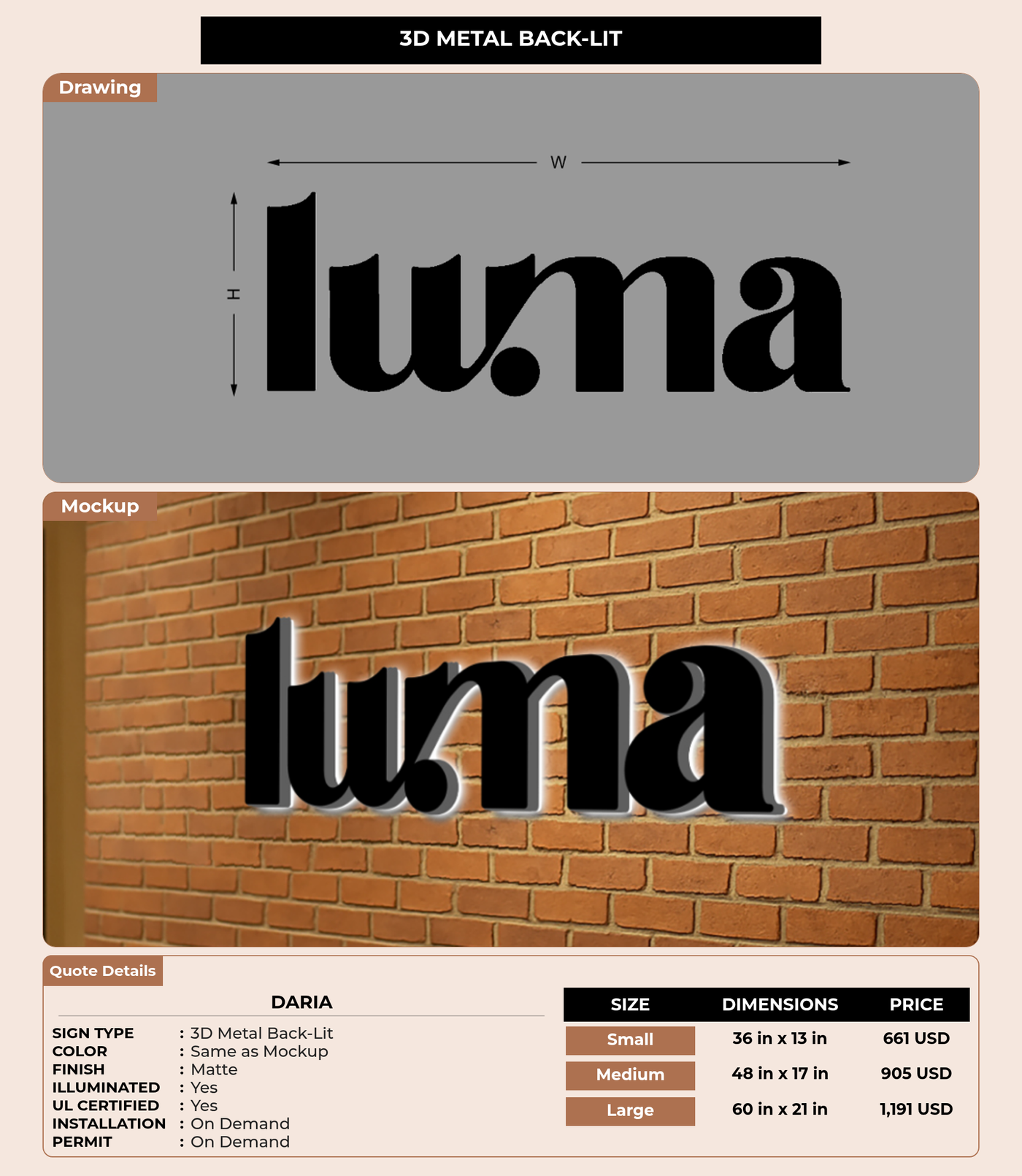 CUSTOM MOCKUP SIGN FOR Daria
