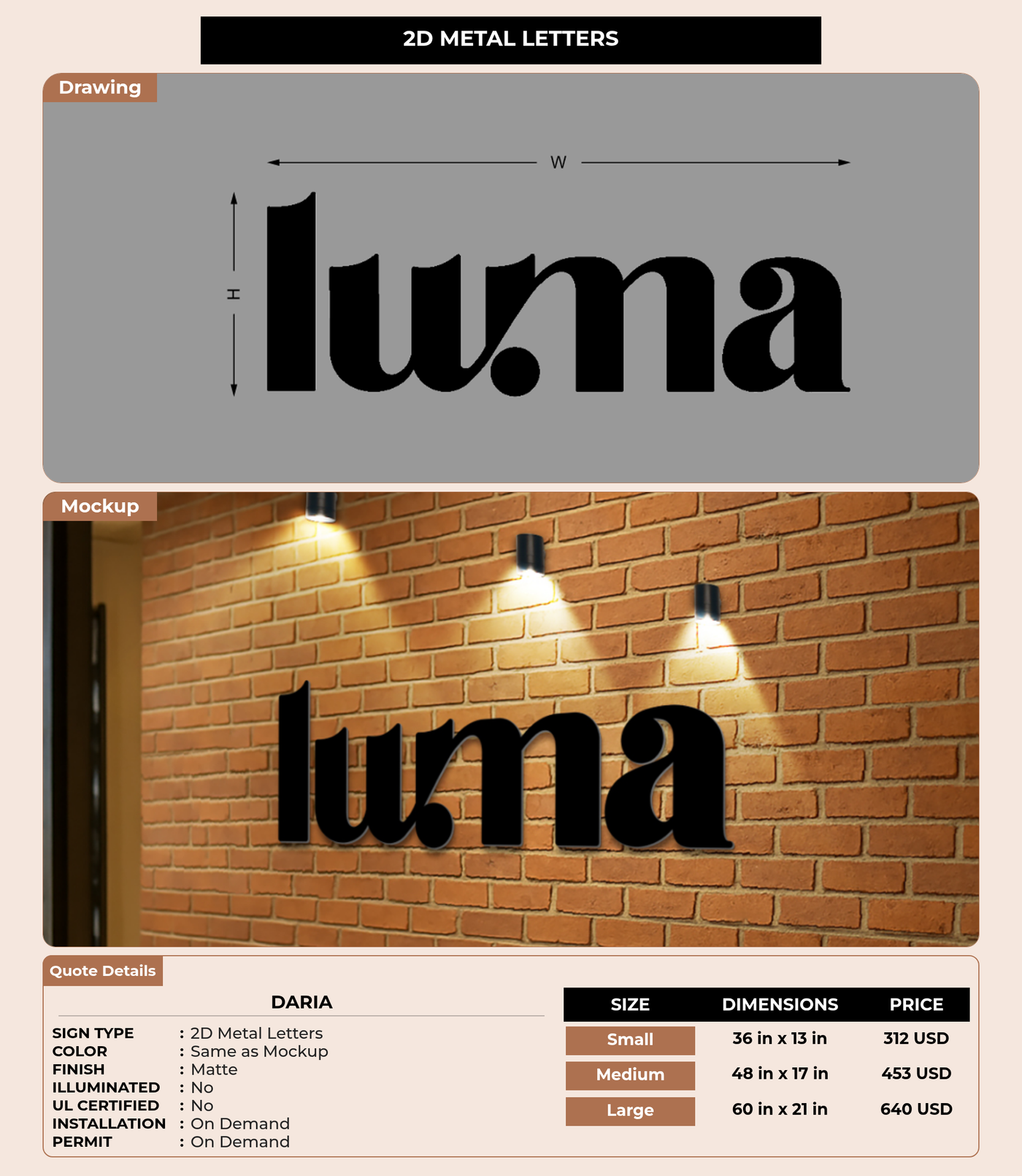 CUSTOM MOCKUP SIGN FOR Daria