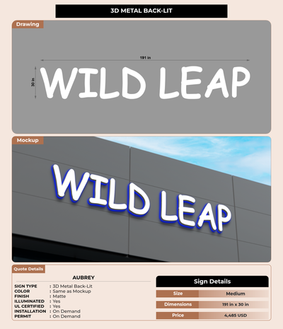 CUSTOM MOCKUP SIGN FOR Aubrey