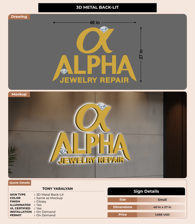 CUSTOM MOCKUP SIGN FOR Tony Yaralyan