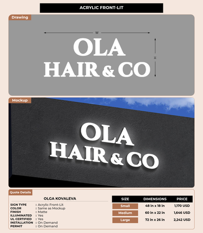 CUSTOM MOCKUP SIGN FOR Olga Kovaleva