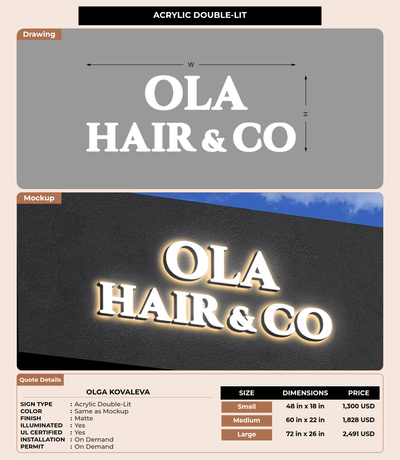 CUSTOM MOCKUP SIGN FOR Olga Kovaleva