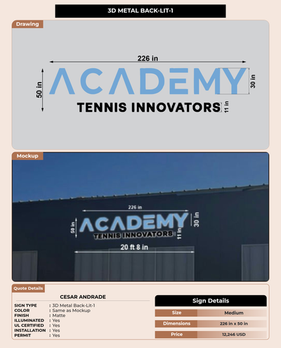 CUSTOM MOCKUP SIGN FOR Cesar Andrade