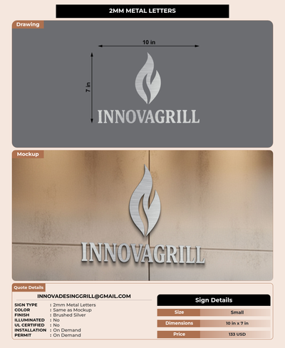 CUSTOM MOCKUP SIGN FOR innovadesinggrill@gmail.com