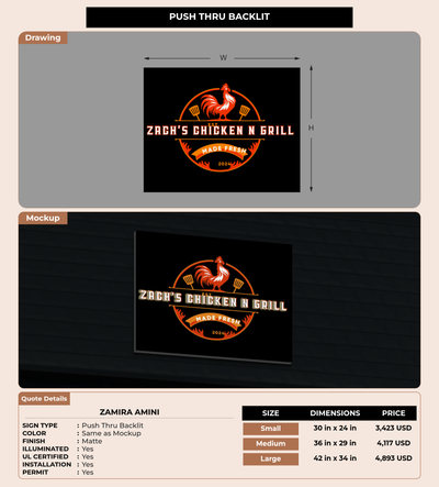 CUSTOM MOCKUP SIGN FOR Zamira Amini