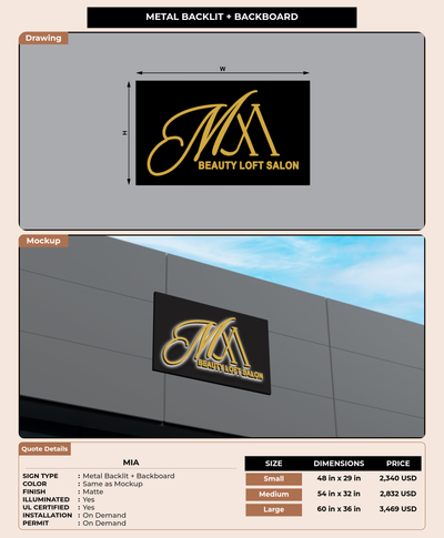 CUSTOM MOCKUP SIGN FOR Mia