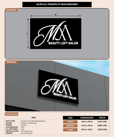 CUSTOM MOCKUP SIGN FOR Mia