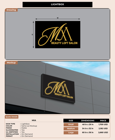 CUSTOM MOCKUP SIGN FOR Mia