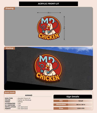 CUSTOM MOCKUP SIGN FOR Ahmad