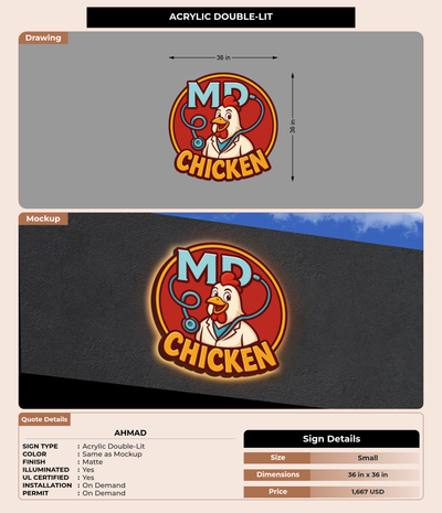 CUSTOM MOCKUP SIGN FOR Ahmad