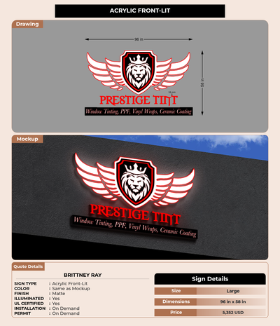 CUSTOM MOCKUP SIGN FOR Brittney Ray