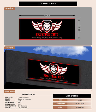 CUSTOM MOCKUP SIGN FOR Brittney Ray