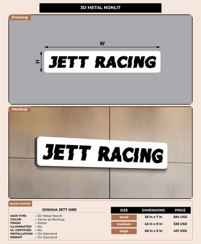 CUSTOM MOCKUP SIGN FOR Joshua Jett orr
