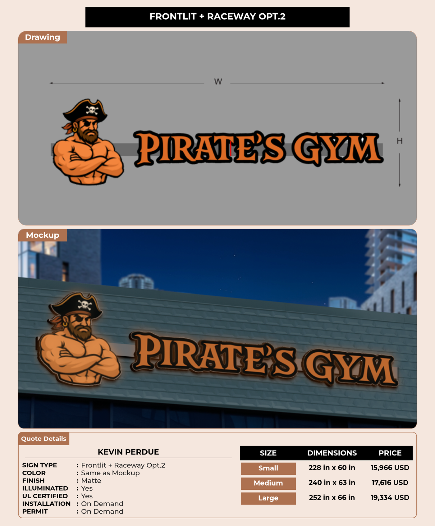 CUSTOM MOCKUP SIGN FOR Kevin Perdue