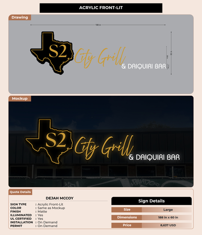 CUSTOM MOCKUP SIGN FOR Dejah McCoy