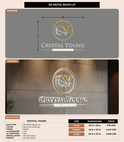 CUSTOM MOCKUP SIGN FOR Crystal Young