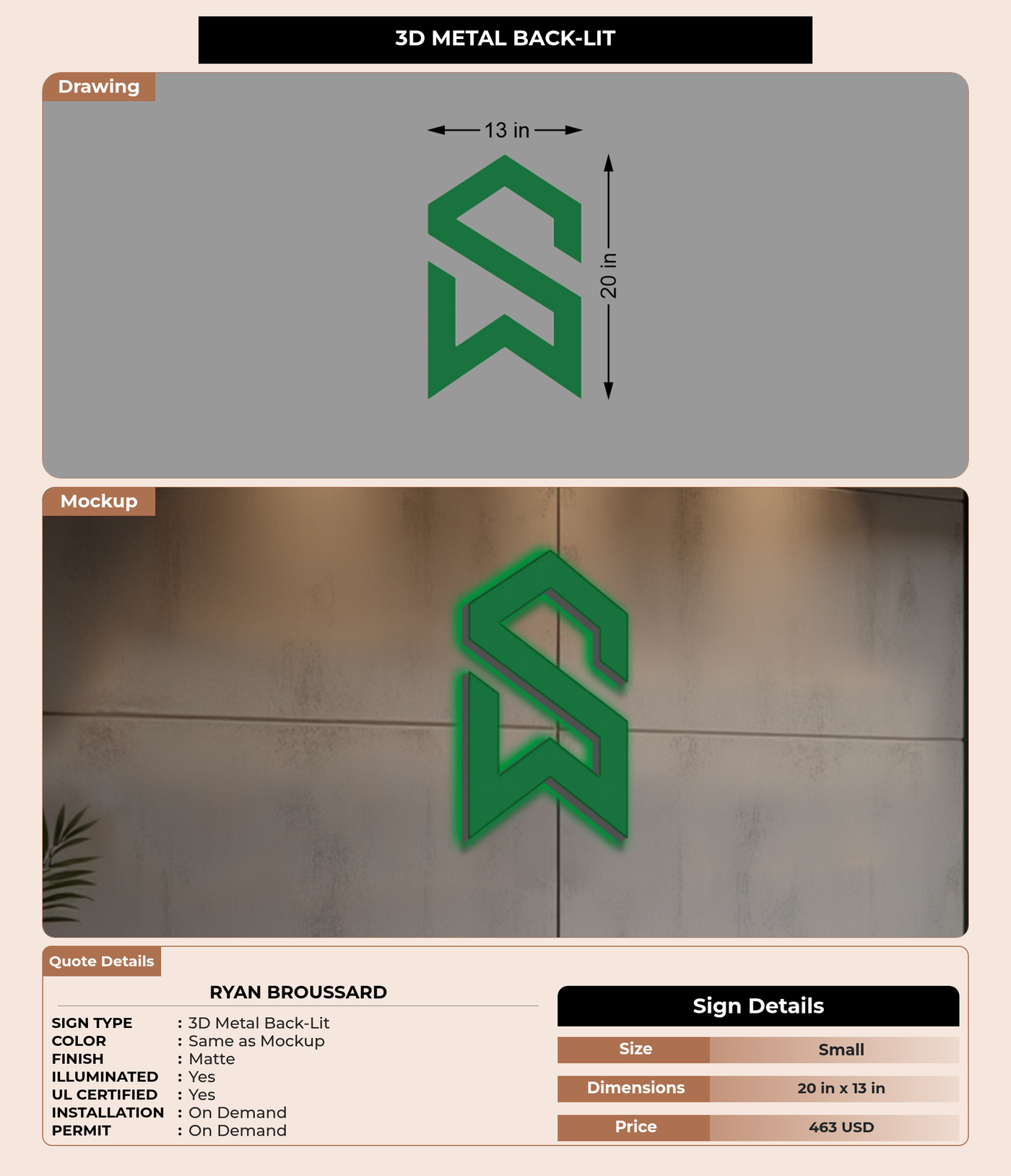 CUSTOM MOCKUP SIGN FOR Ryan Broussard