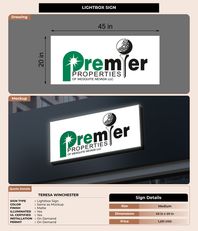CUSTOM MOCKUP SIGN FOR Teresa Winchester
