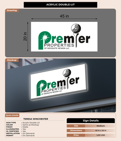 CUSTOM MOCKUP SIGN FOR Teresa Winchester