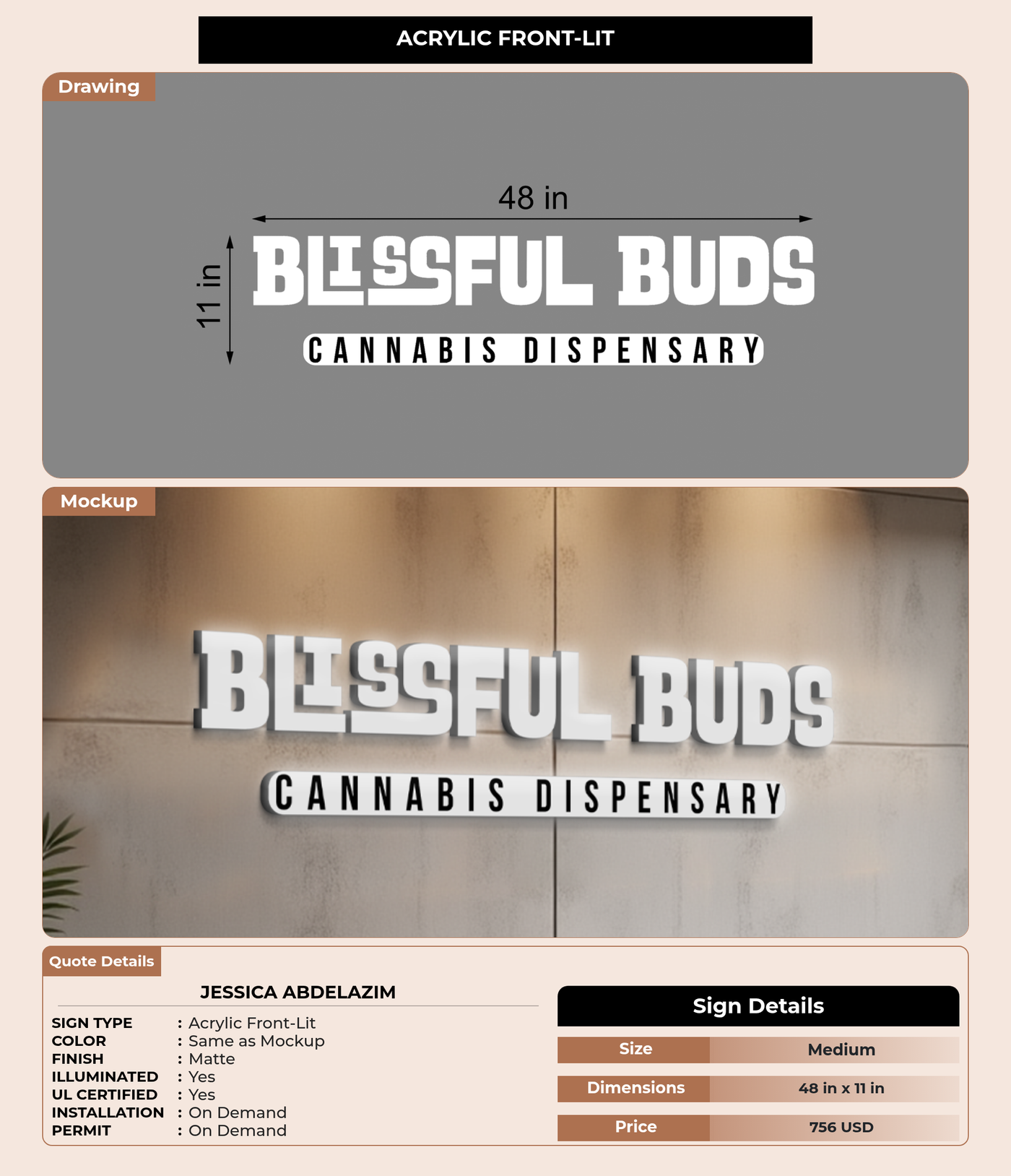 CUSTOM MOCKUP SIGN FOR Jessica Abdelazim