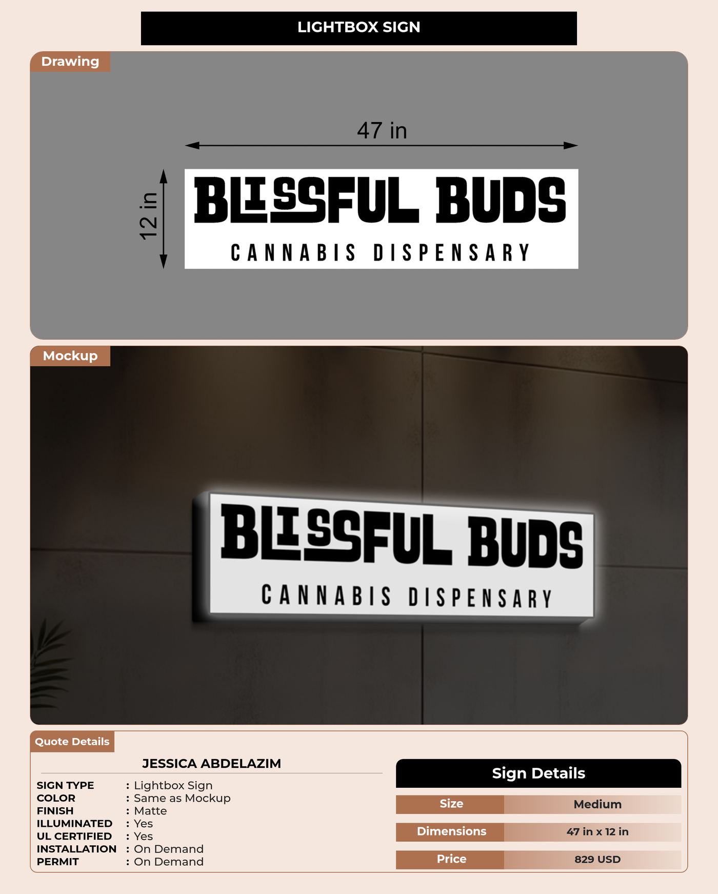 CUSTOM MOCKUP SIGN FOR Jessica Abdelazim