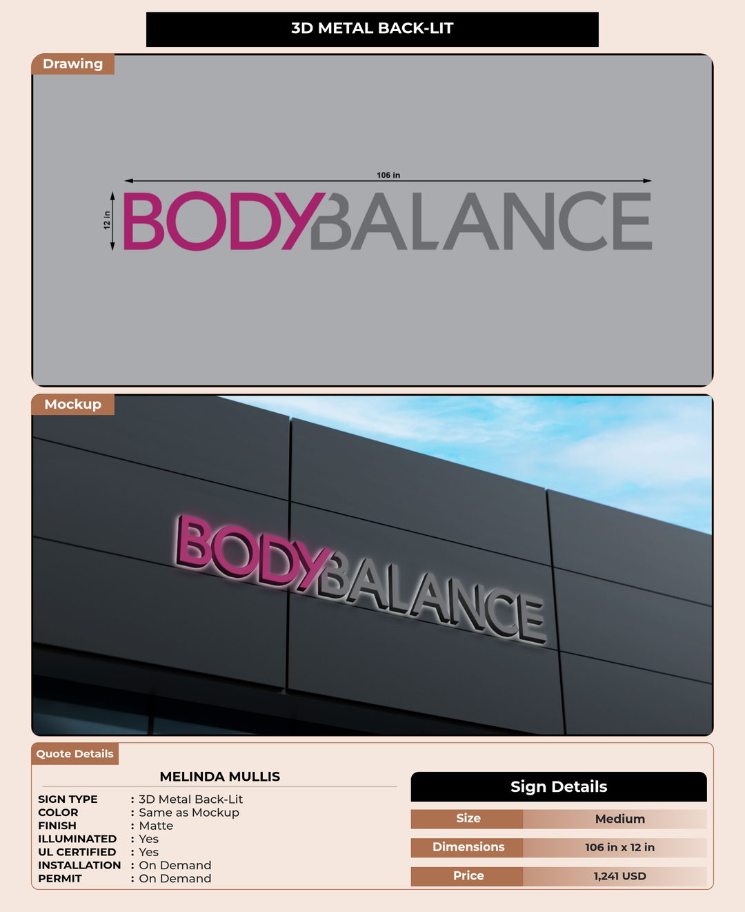 CUSTOM MOCKUP SIGN FOR Melinda Mullis
