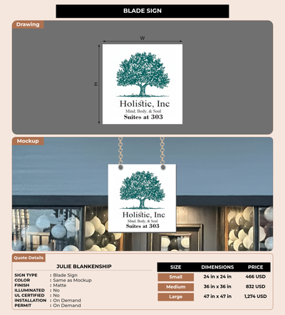 CUSTOM MOCKUP SIGN FOR Julie Blankenship