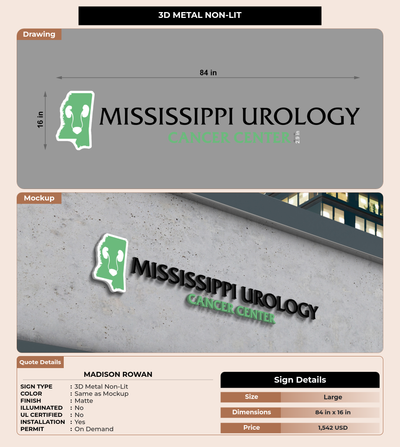 CUSTOM MOCKUP SIGN FOR Madison Rowan