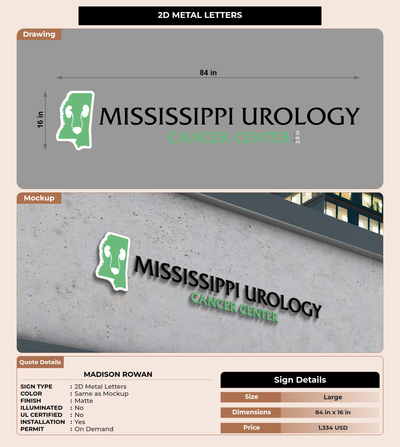 CUSTOM MOCKUP SIGN FOR Madison Rowan