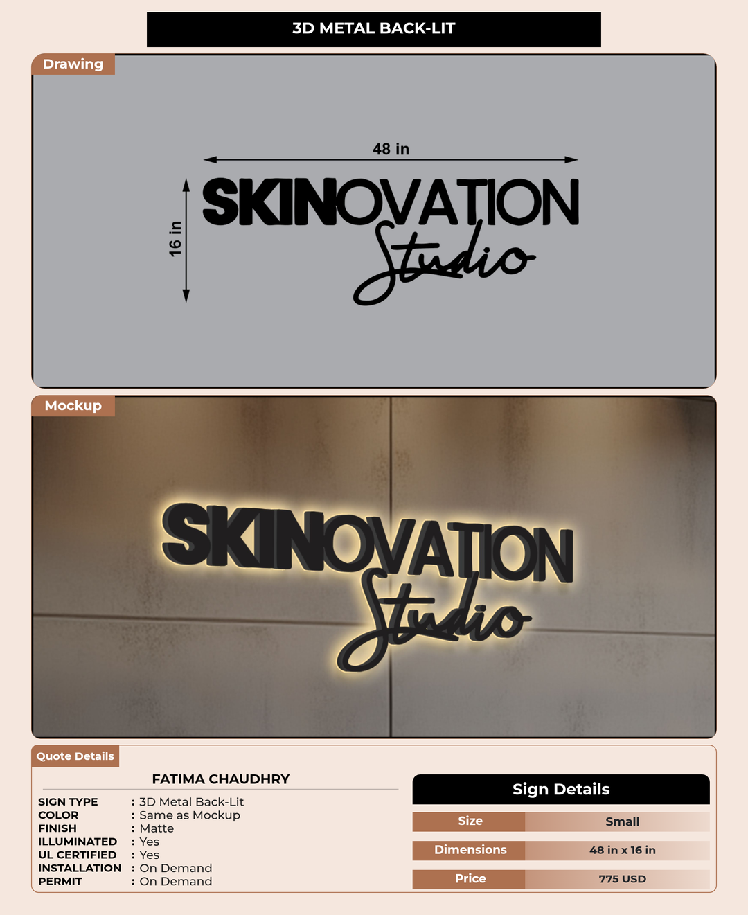 CUSTOM MOCKUP SIGN FOR Fatima Chaudhry