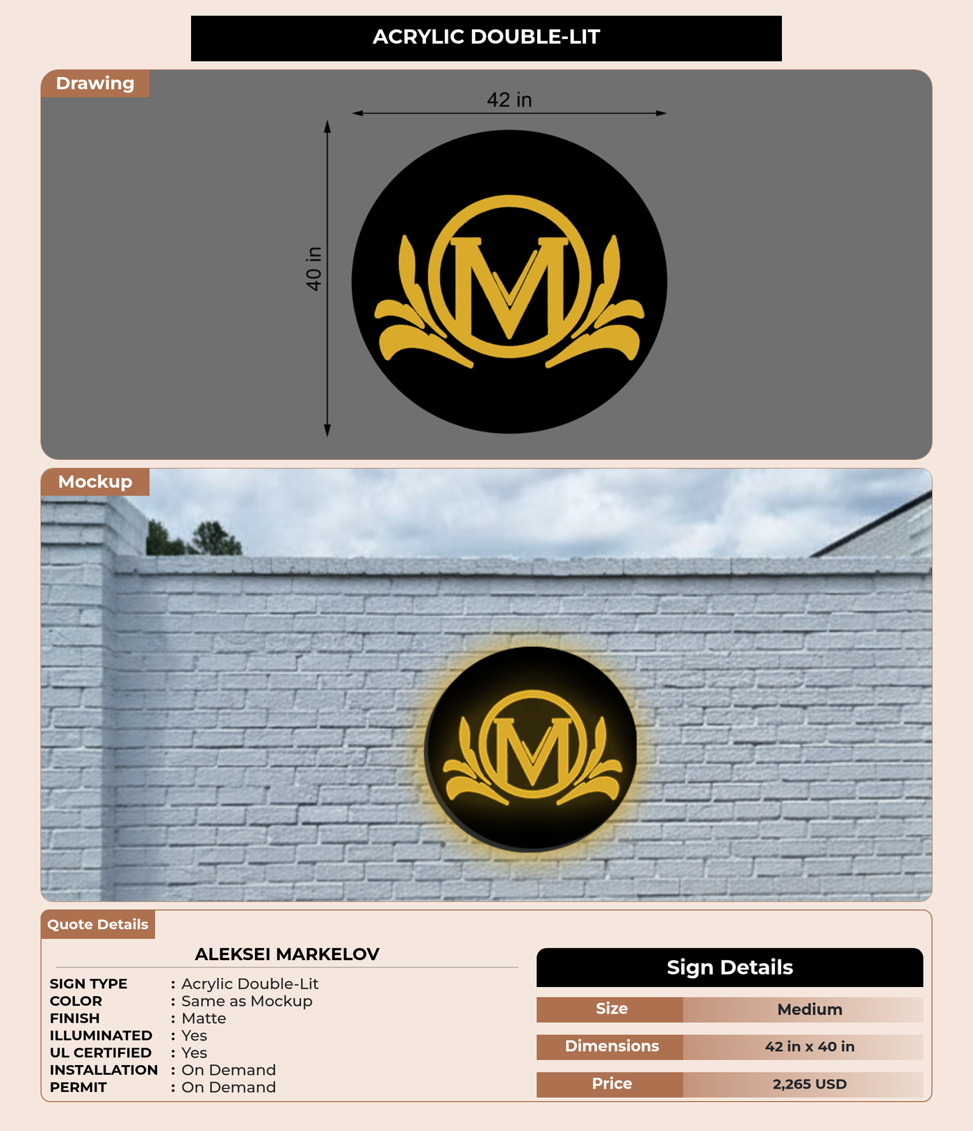 CUSTOM MOCKUP SIGN FOR Aleksei Markelov
