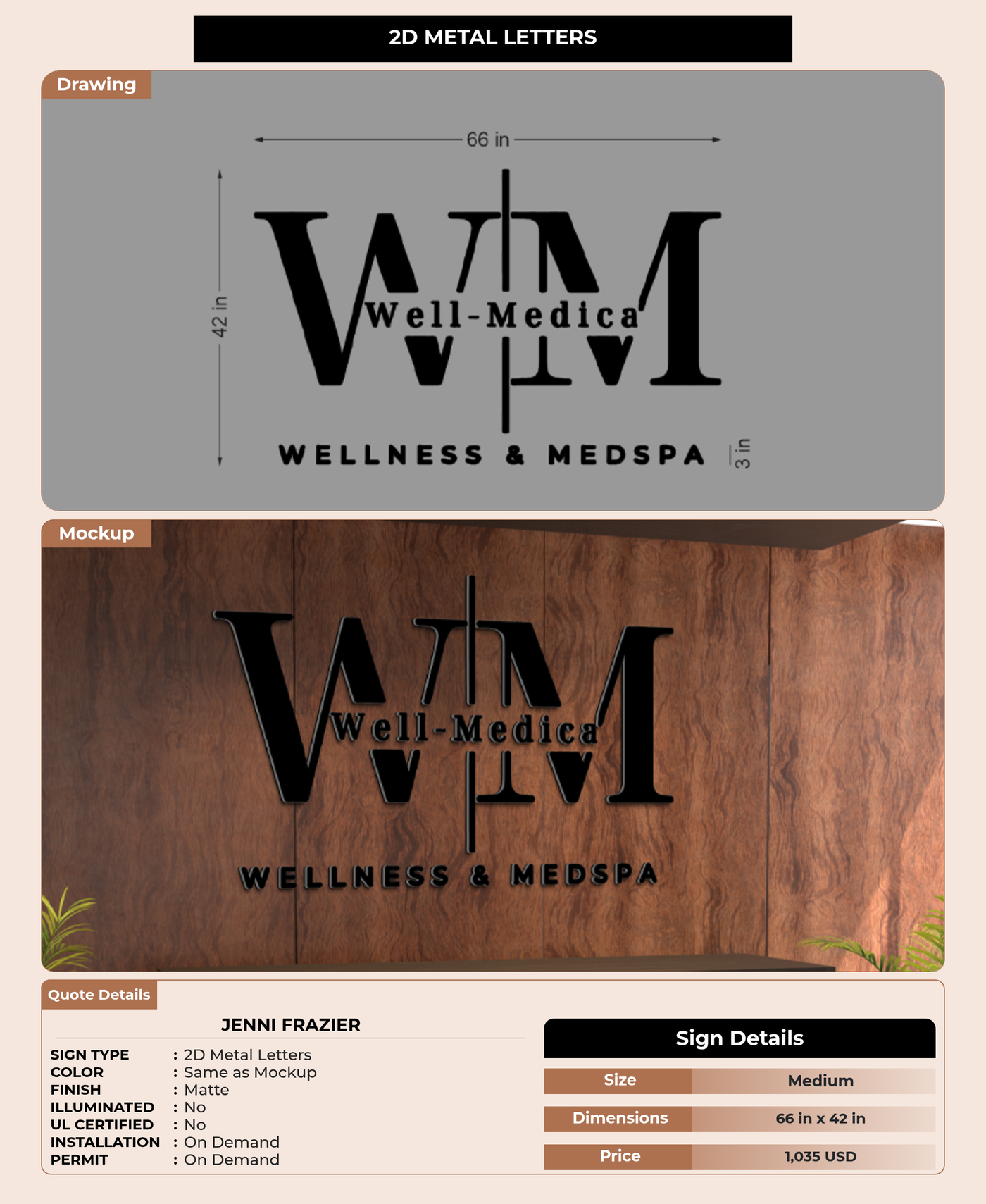CUSTOM MOCKUP SIGN FOR Jenni Frazier