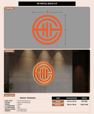 CUSTOM MOCKUP SIGN FOR Brady Johnson