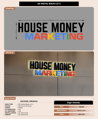 CUSTOM MOCKUP SIGN FOR Michael Wemple