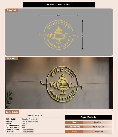CUSTOM MOCKUP SIGN FOR Lisa Dodds