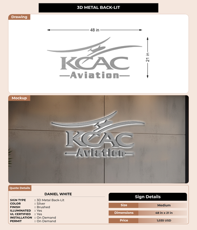 CUSTOM MOCKUP SIGN FOR Daniel White