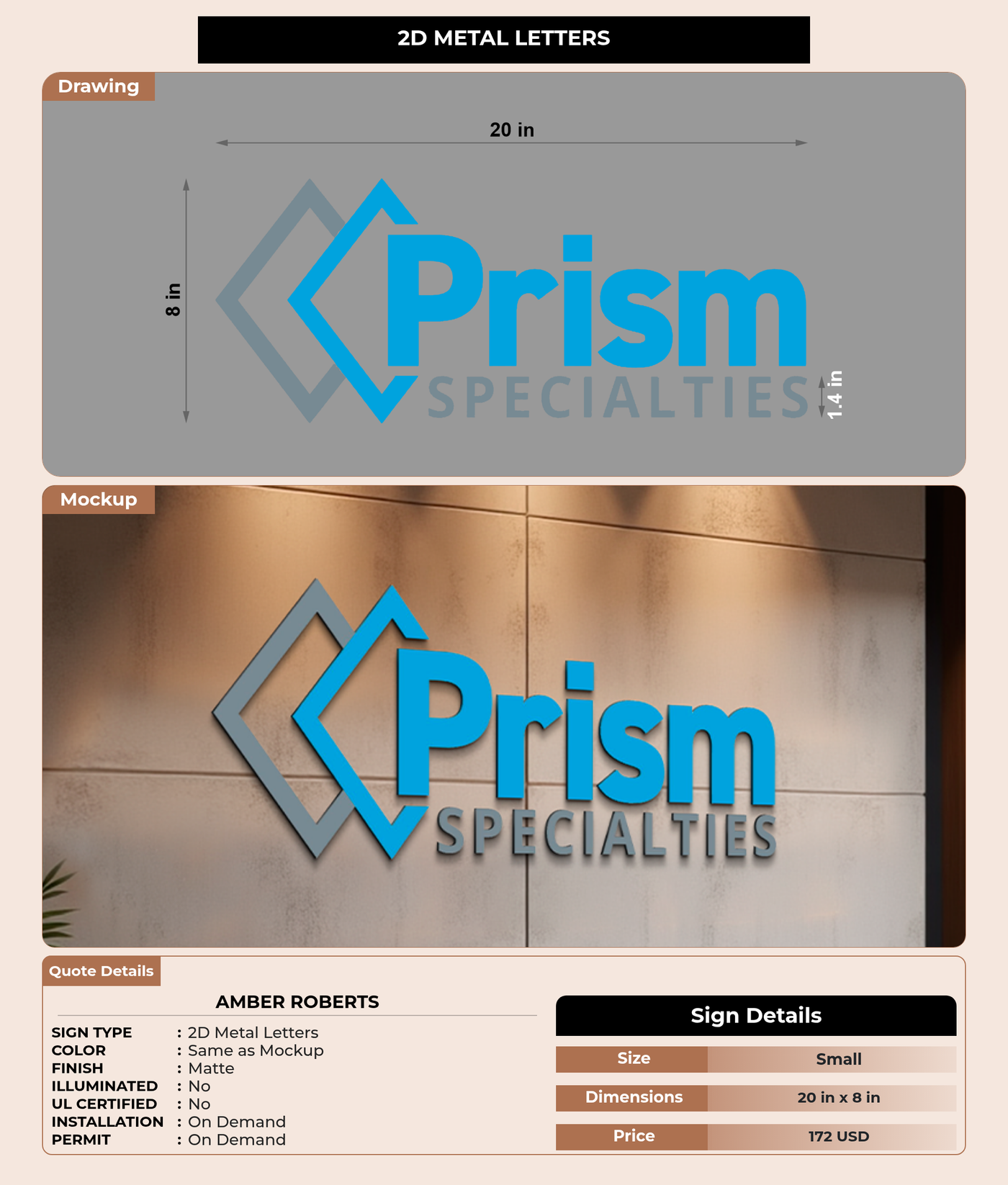 CUSTOM MOCKUP SIGN FOR Amber Roberts