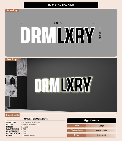 CUSTOM MOCKUP SIGN FOR Nader Samer Zahr