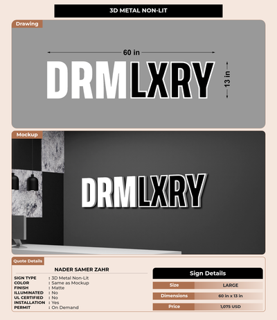 CUSTOM MOCKUP SIGN FOR Nader Samer Zahr