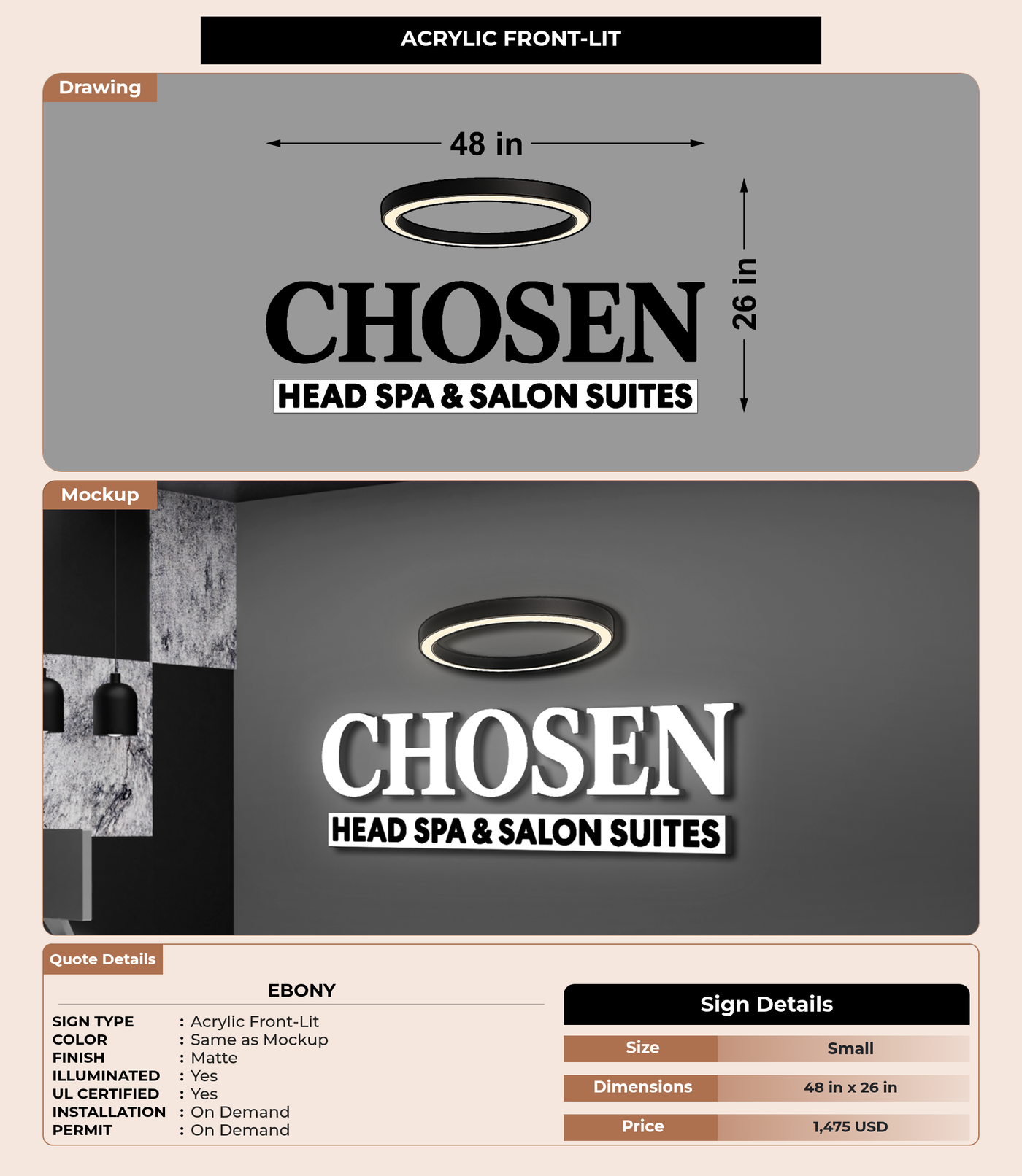 CUSTOM MOCKUP SIGN FOR Ebony