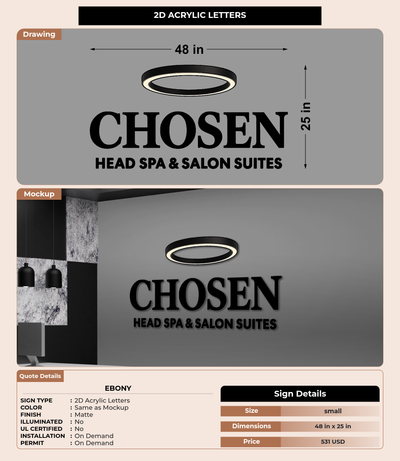 CUSTOM MOCKUP SIGN FOR Ebony