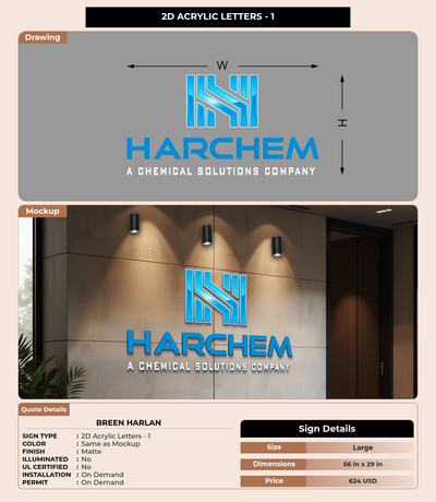 CUSTOM MOCKUP SIGN FOR Breen Harlan