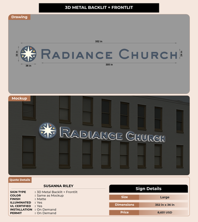 CUSTOM MOCKUP SIGN FOR Susanna Riley
