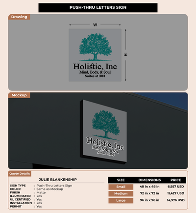 CUSTOM MOCKUP SIGN FOR Julie Blankenship
