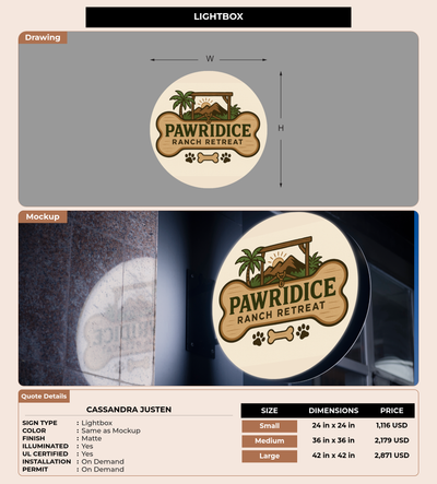 CUSTOM MOCKUP SIGN FOR Cassandra Justen