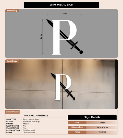 CUSTOM MOCKUP SIGN FOR Michael Marshall