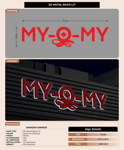 CUSTOM MOCKUP SIGN FOR Hamzah Ahmadi